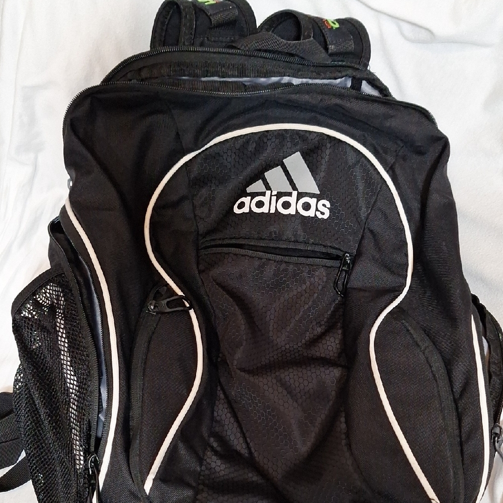 Adidas Black and White Men's Backpack